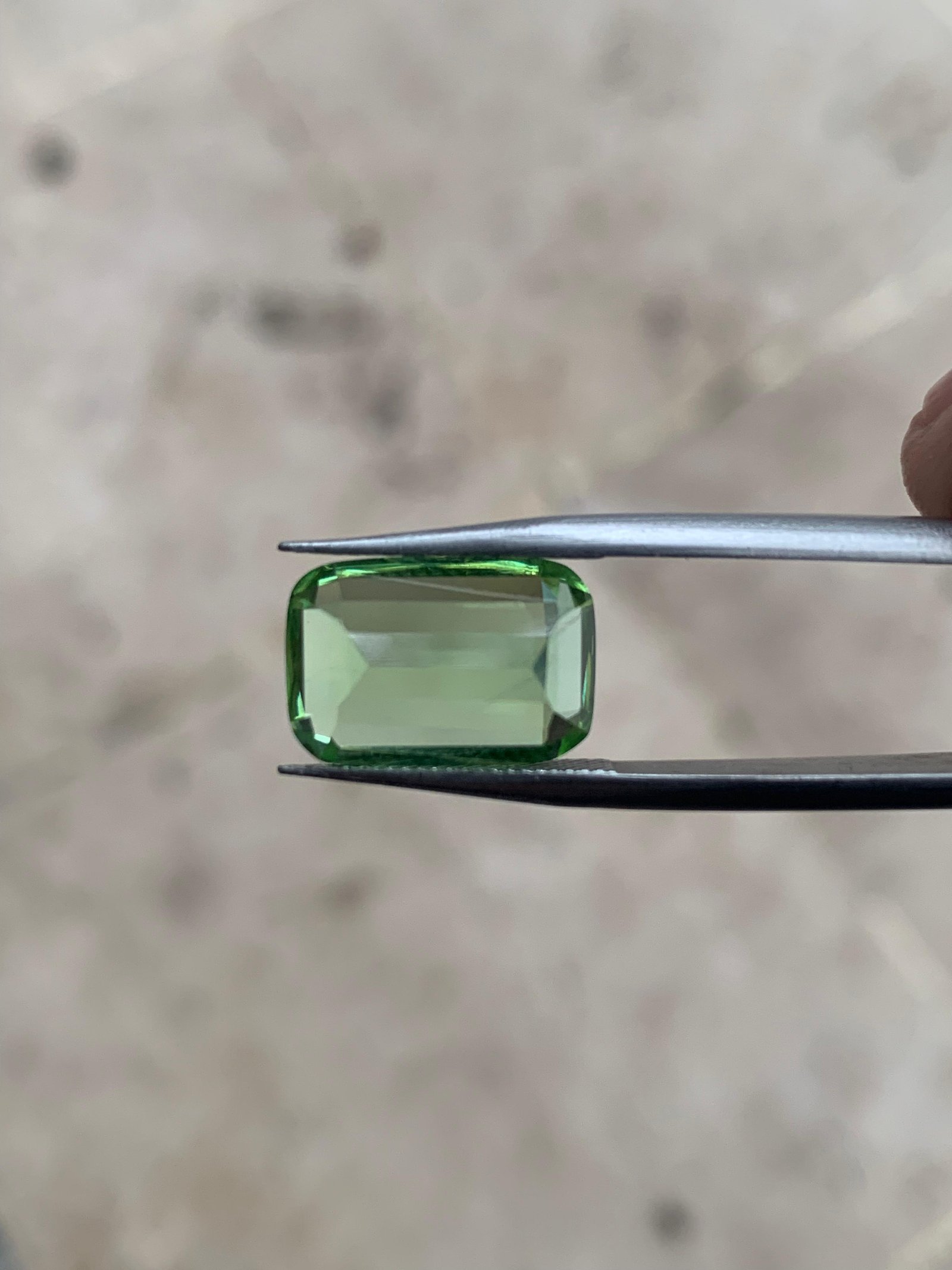 Premium Natural Peridot Gemstone (7.5 Carat Emerald Cut)
