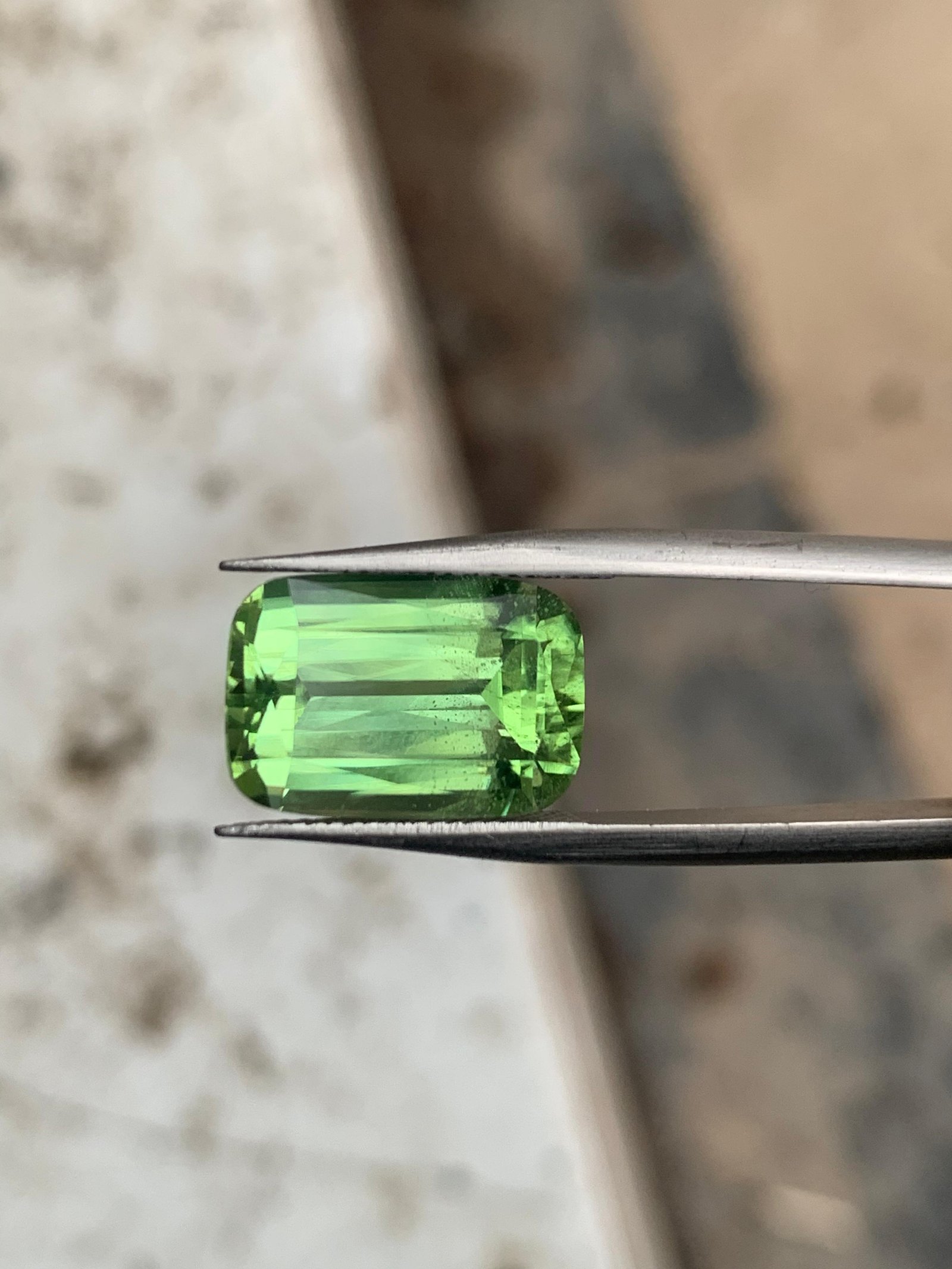 Premium Natural Peridot Gemstone (7.5 Carat Emerald Cut)